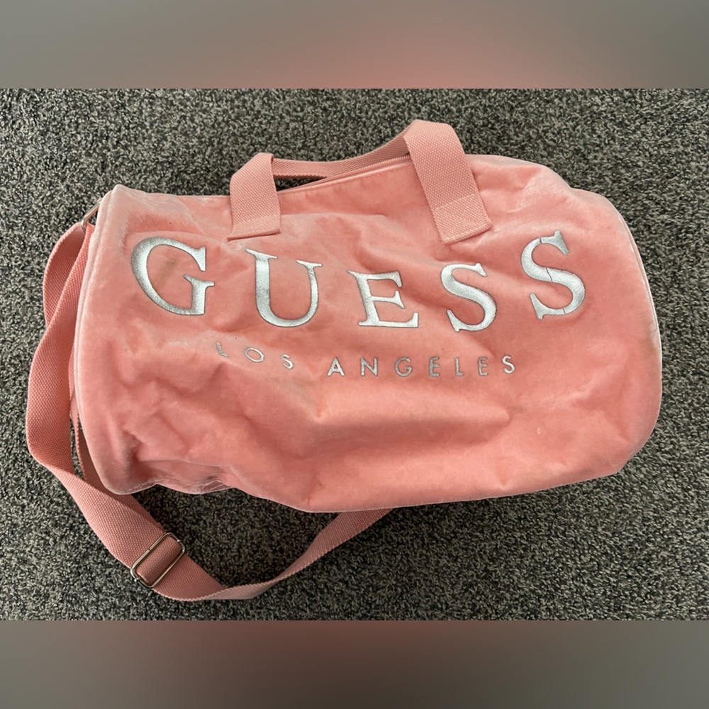 GUESS Velvet Duffle Bag